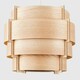 image 3 of ValueLights Persia Brown Modern Wood Veneer Stepped Drum Ceiling Pendant Light Shades