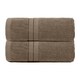 image 1 of OHS 2 x Soft Luxury 100% Cotton 500GSM Bathroom Hand Towels, 50x80cm - Mocha