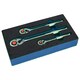 image 2 of 1/4in 3/8in 1/2in Drive Ratchets with Straight Handle 90 Teeth Quick Release 3pc