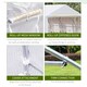 image 6 of Outsunny Walk-In Polytunnel Greenhouse w Roll Up Door Windows, 3.5x3x2 m White