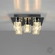 image 1 of ValueLights Modern Black Chrome Ice Cube 5 Way Flush Ceiling Spotlight