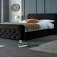 image 4 of Veneta Plush Black Super King Bed Frame - Black