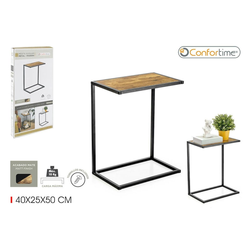 image 1 of Side table Confortime Brown Black 40 x 25 x 50 cm (3 Units) N/A