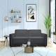 image 1 of Allie 3 Seaters Sofabed Anthracite Corduroy Grey | Anthracite