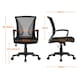 image 3 of Yaheetech Set of 2 Ergonomic Mesh Office Chair Mid-Back Black | Black