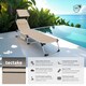 image 2 of Sun Lounger Lorella - padded, foldable, with aluminium frame | Cream | beige | 1