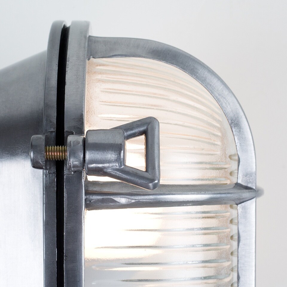 image 1 of ValueLights Bow Nautical Brushed Chrome Bulkhead Light & Bulb | Chrome