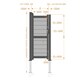image 2 of Pedestrian Gate 1000x1800mm Grey - Horizontal Solid Infill and Flat Top Grey