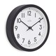 image 3 of Acctim Elstow Small Kitchen Wall Clock Quartz Retro Style 20cm Black