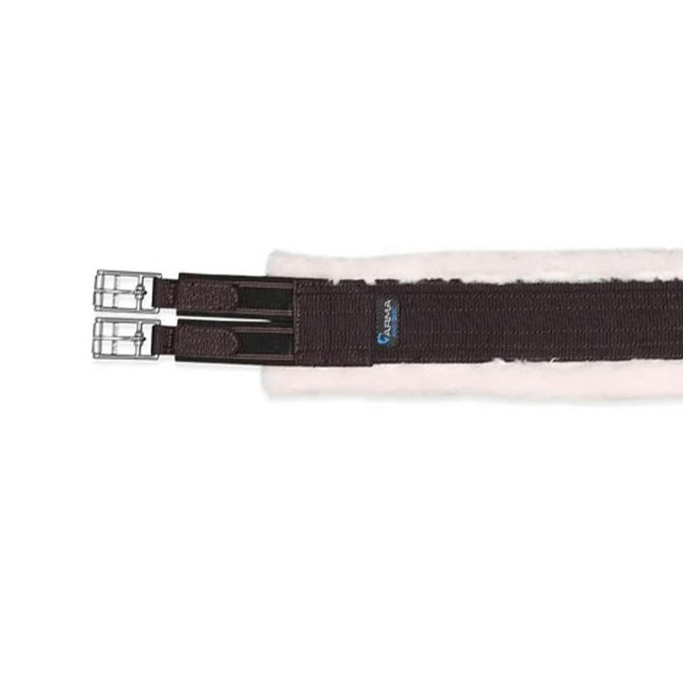 image 1 of Shires Fleece Lined Horse Girth - Brown - 52in