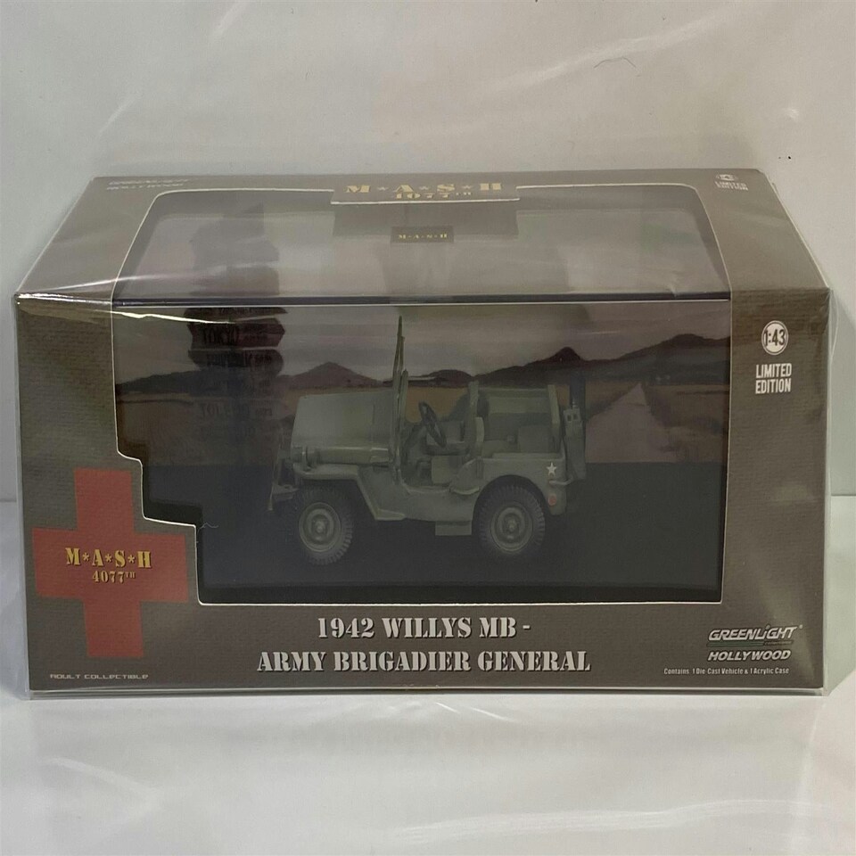 image 1 of M*A*S*H 4077th 1942 Willys MB Army Brigadier General 1:43 Greenlight 86593