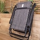 image 10 of Multi Position Garden Zero Gravity Relaxer Chair Sun Lounger in Mixed Grey | Grey | Grey