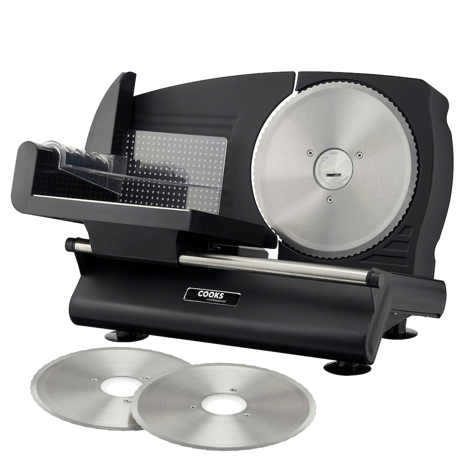 image 1 of Cooks Professional Food Slicer | 150W | Three Blade Styles | Variable Slicing Thickness 1-15mm