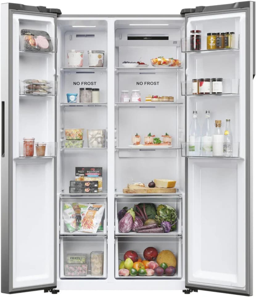 image 1 of Haier HSR5918DNMP - Inox American Fridge Freezer - Side by Side - D Rated