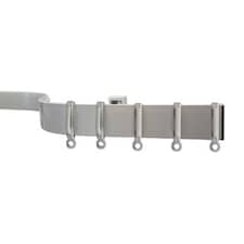 210cm Silver Straight Aluminium Curtain Track | Silver | Silver