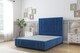 image 1 of Sloomy Kingsley Navy Plush Divan Bed Base No Drawers With 26 Inch Strutted Headboard & 12 Inch Matching Footboard | Blue | Navy | King | 1