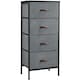 image 1 of Yaheetech Vertical Storage Organizer with 4 Drawers Dark Grey Grey | Dark Grey