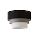 image 1 of ValueLights Aztec 3 Tier Black Ceiling Light Shade and Bulb