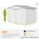 image 5 of Outsunny 6.5 x 5ft Garden Shed, Metal Storage Tool House Gardening Tool Storage with Shutter Vents, Brown and Grey