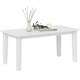 image 1 of Outsunny HDPE Rectangle Garden Coffee Table, Slatted Outdoor Table White | White