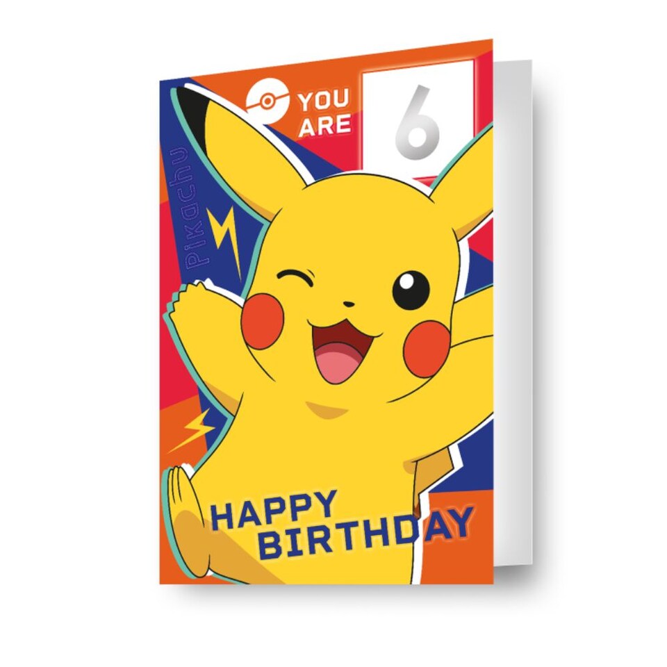 Pokemon Age Sticker Birthday Card
