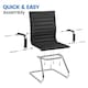 image 6 of Yaheetech 2pcs Mid-back Ergonomic Office Desk Chair Black | Black