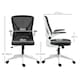 image 3 of Vinsetto Ergonomic Mesh Office Chair with Flip-up Armrests, Height Adjustable Computer Chair with Swivel Wheels, Black and White