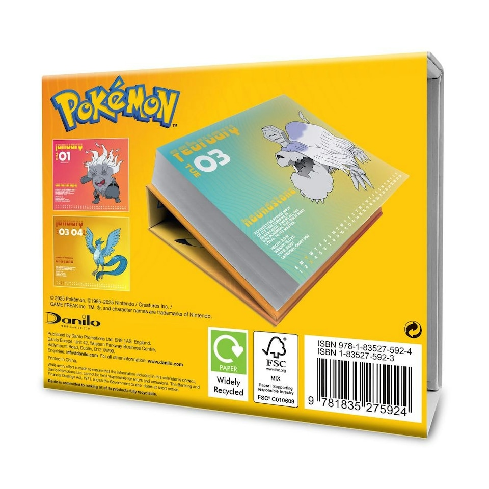 image 1 of POKEMON 2026 DESK BLOCK CALENDAR