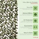 image 2 of Artificial Ivy Leaf Willow Trellis Expandable Privacy Fence 1x2m