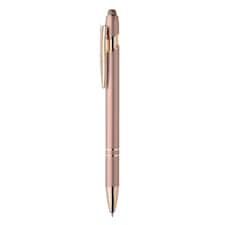 MidOcean Scribble Recycled Aluminium Ballpoint Pen - Beige/Red - 1cm x 14.3cm x 1cm