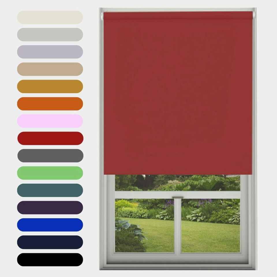 image 1 of Blackout Roller Blind Red 150cm | Red | Red