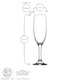 image 3 of LAV Empire Glass Champagne Flutes - 220ml - Pack of 12