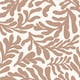 image 1 of Coral Leaf Wallpaper in Coffee on Cream | Cream | Neutral