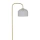 image 4 of Victoria - Satin Brass Floor Lamp with Frosted Glass Shade | Bronze | White | Small | 1