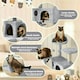 image 4 of Yaheetech 137cm Tall Cat Tree with Scratching Posts Light Grey