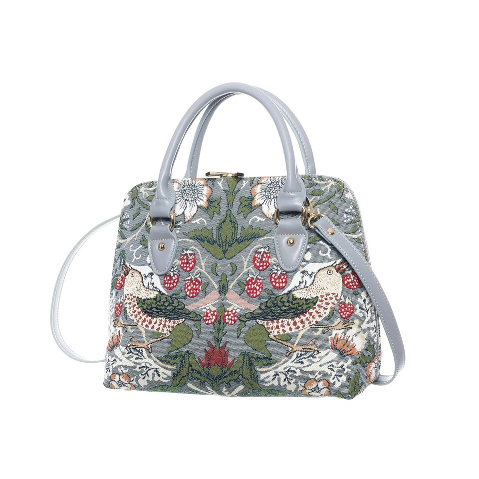 image 1 of Signare Convertible Bag - Grey Strawberry Thief Multi