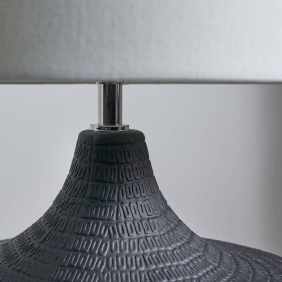 image 1 of Vilma Ceramic Black Table Lamp