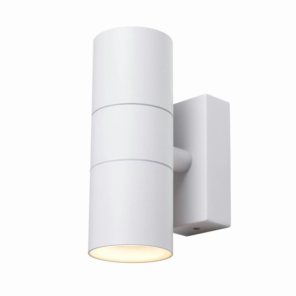 image 1 of BHS Jared Outdoor Up and Down Wall Light, White White | White