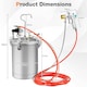 image 3 of COSTWAY 15L Paint Tank Pressure Paint Pot Adjusting Spray Gun