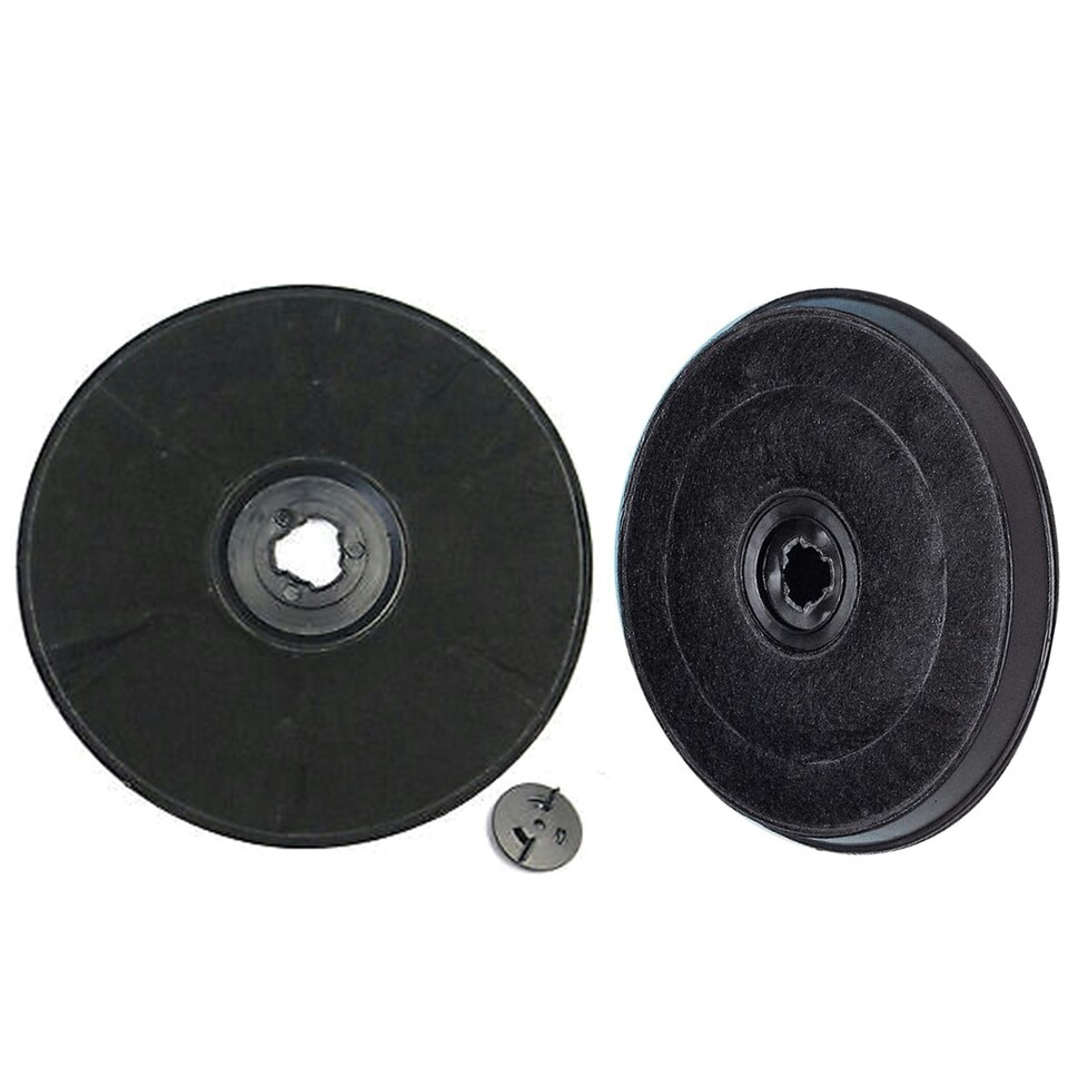 image 1 of SPARES2GO EFF57 Type Carbon Charcoal Filters compatible with Ariston Cooker Hood / Extractor Vent (Pack of 2, 230mm x 20mm)