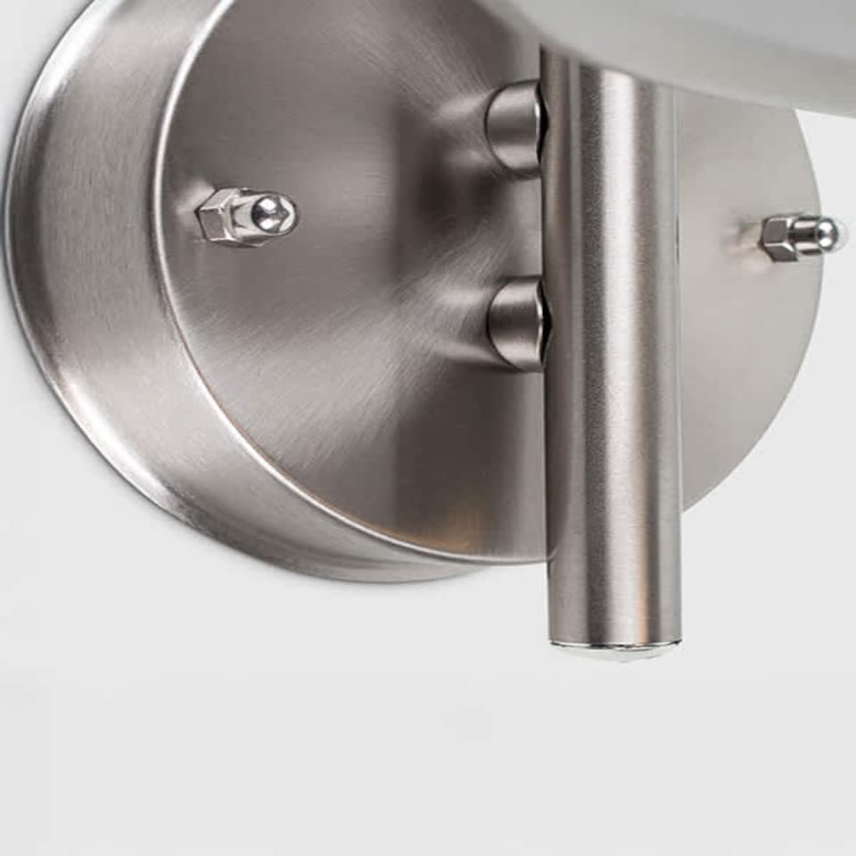 image 1 of ValueLights Lancaster Swan Neck Silver Outdoor Wall Lantern