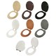 image 2 of 18" MDF Universal Bathroom WC Toilet Seat Quick Easy Fit Wooden 18 inch Coloured White