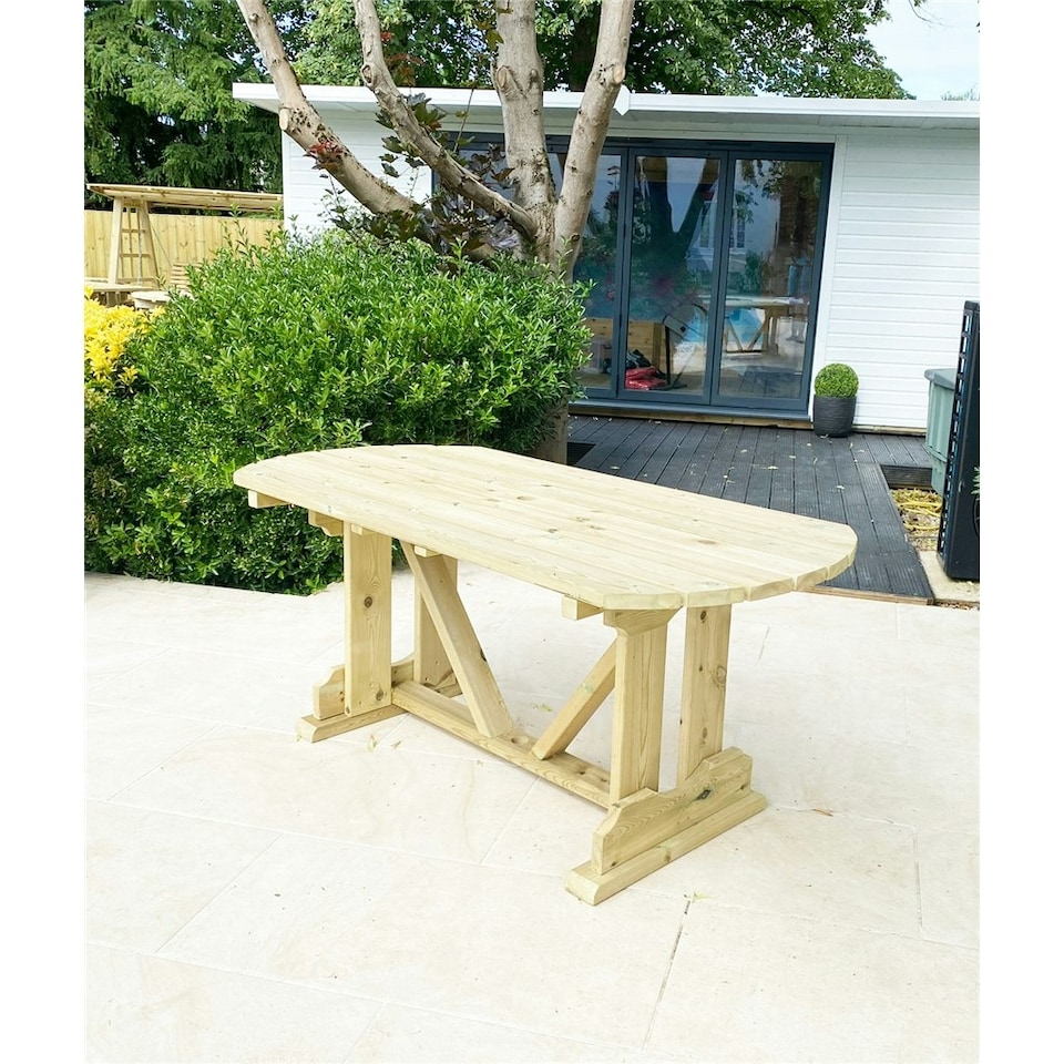 image 1 of Deluxe Heavy Duty Oval Table - 6 Seater