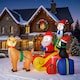 image 9 of Outsunny 6ft Christmas Inflatable Santa on Sleigh with Reindeer and Penguin, Outdoor Christmas Blow Up Decoration with Built-in LED Lights for Garden, Indoor Outdoor Home Decor