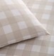 image 2 of Gingham Check Soft Easy Care Bed Linen Bedding Duvet Cover Quilt Set With Pillow Cases | Cream | Super King