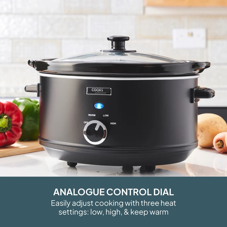 image 1 of Cooks Professional 3.5L Slow Cooker with Lid, Removable Bowl & 3 Heat Settings