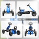 image 7 of AIYAPLAY Pedal Go Kart for Kids, Children Ride-On Race Car with Silent EVA Tyres, for 2-5 Years, Blue