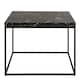 image 2 of Barossa Coffee Table with Black Marble Marquina Top & Black Steel Base 60cm