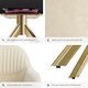 image 4 of Lounge Armchair Living Room Accent Chair 360 Swivel Slim Steel Legs Velvet Fabric | Cream | cream/gold | 4