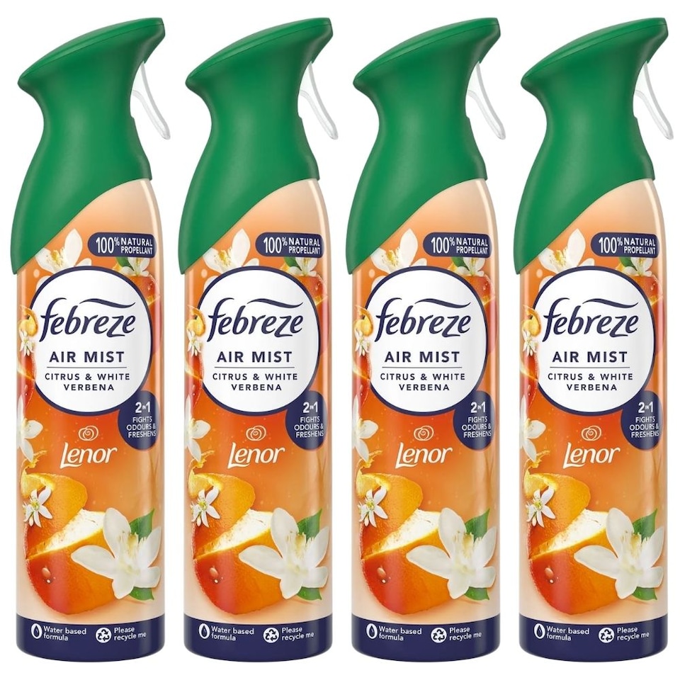 Febreze Citrus & White Verbena Air Freshener Spray 185ml 4 Pack